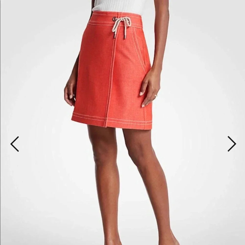 Ann Taylor Petite Orange Skirt